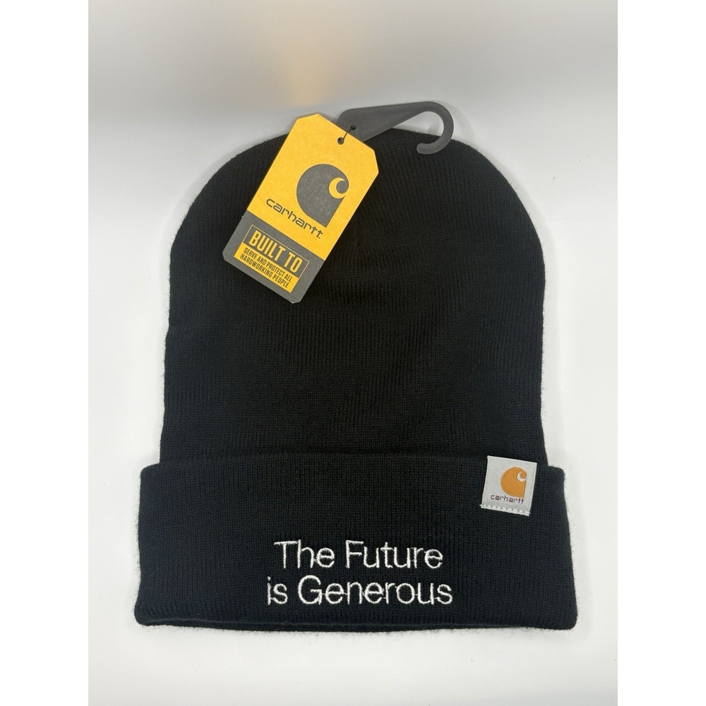 Carhartt 104597 Black Knit Cuffed Beanie Overflow Future Generous NWT Unisex
